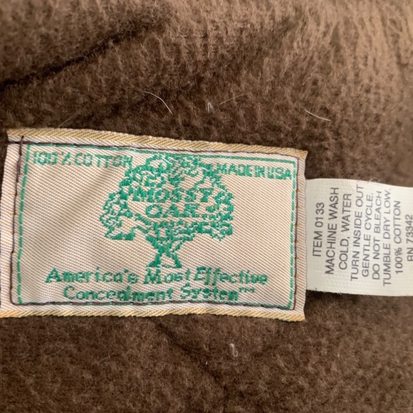 Vintage Mens Mossy Oak Camo Insulated Hunting Jacket Size Medium USA Made - Picture 6 of 10